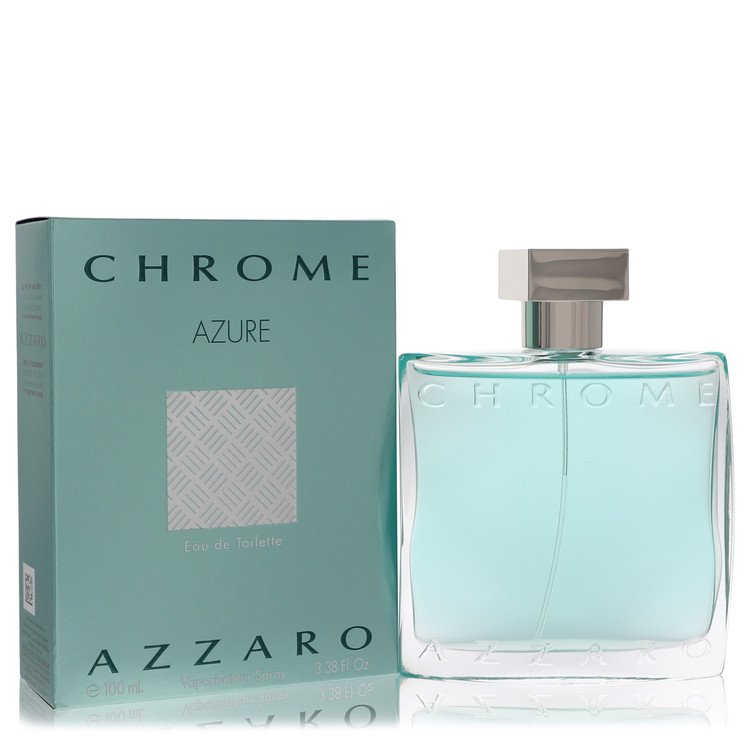 Chrome Azure Eau De Toilette Spray By Azzaro | משלוח חינם לבית ♕ | קומסטיקס ייבוא מקביל