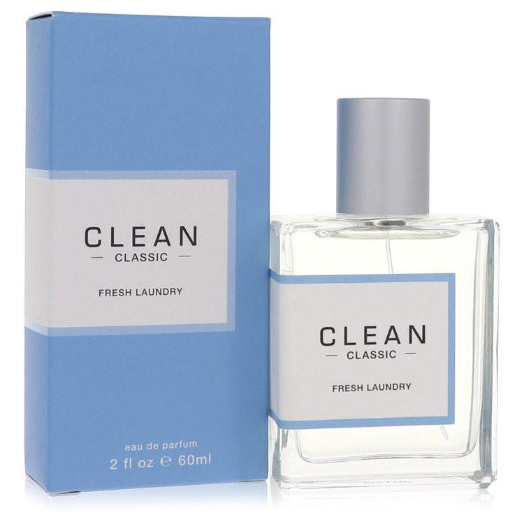בושם יוקרתי ואצילי לאישה Clean Fresh Laundry בבקבוק תכלת צלול וניחוח כביסה נקייה ורעננה