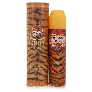 בושם לאישה קובה ג'אנגל טייגר Cuba Jungle Tiger Eau de Parfum בבקבוק סיגר איקוני עם הדפס נמר