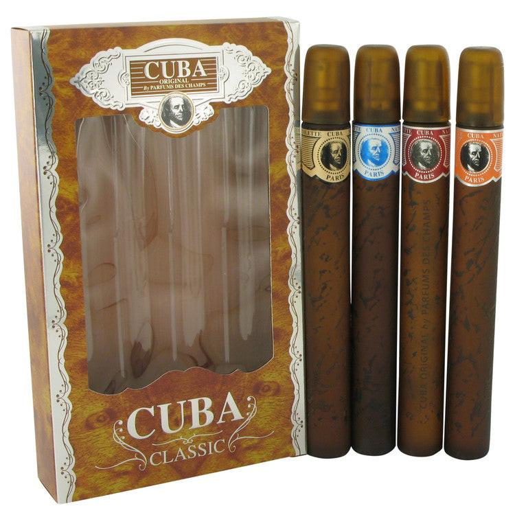 מארז מתנה יוקרתי לגבר קובה בלו Cuba Blue Gift Set הכולל בושם ומוצרי טיפוח בעיצוב סיגר כחול איקוני