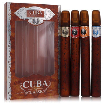 מארז מתנה יוקרתי לגבר קובה כתום Cuba Orange Gift Set הכולל בושם ומוצרי טיפוח בעיצוב סיגר איקוני