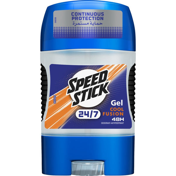 דאודורנט ג'ל לגבר ספיד סטיק 24/7 Cool Fusion Speed Stick Gel קול פיוז'ן הגנה ממושכת ורעננות 85 גרם