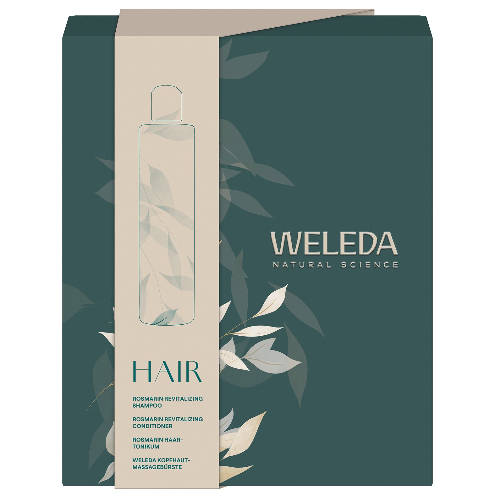 Weleda | וולדה - ערכת טיפוח לשיער | ערכת רוזמרין מחייה לחיזוק, נפח והמרצת הקרקפת - מארז מושלם הכולל מברשת עיסוי