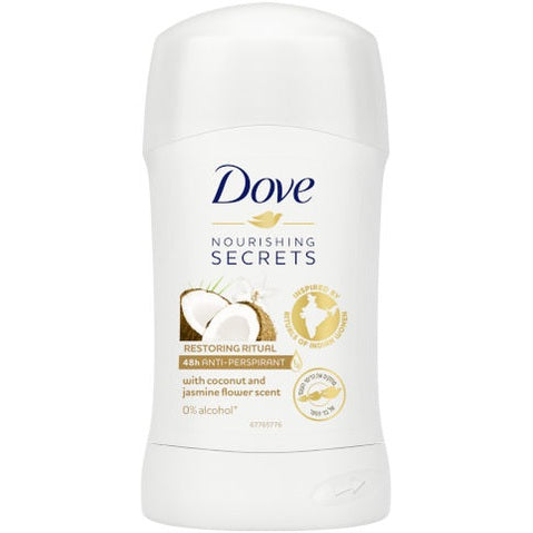 דאב דאודורנט סטיק Nourishing Secrets בניחוח קוקוס ופרחי יסמין עם 25% קרם לחות להגנה של 48 שעות 50 גרם Dove Stick