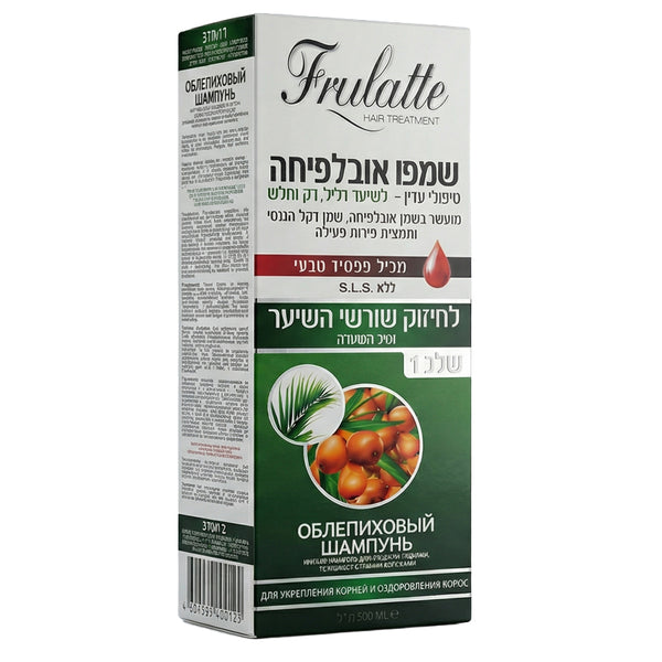 שמפו אובליפיחה טיפולי עדין פרולטה Frulatte לשיער דליל דק וחלש ללא SLS נפח 500 מ"ל