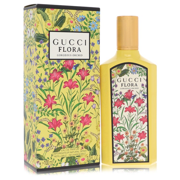 Flora Gorgeous Orchid Eau De Parfum Spray Refillable By Gucci | משלוח חינם לבית ♕ | קומסטיקס ייבוא מקביל