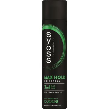 ספריי לשיער סאיוס SYOSS מקס הולד MAX HOLD | 400 מ"ל