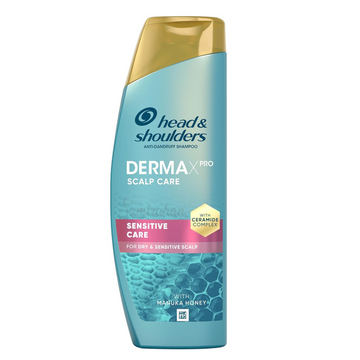 שמפו הד אנד שולדרס דרמה אקס פרו DERMA X PRO סנסיטיב לטיפול בקרקפת רגישה עם דבש מאנוקה וסרמידים 300 מ"ל Head & Shoulders Sensitive