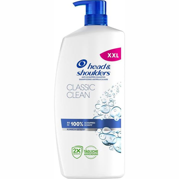 הד אנד שולדרס שמפו נגד קשקשים הנוסחה הקלאסית Classic Clean אריזת 1 ליטר לניקוי והגנה Head & Shoulders Shampoo
