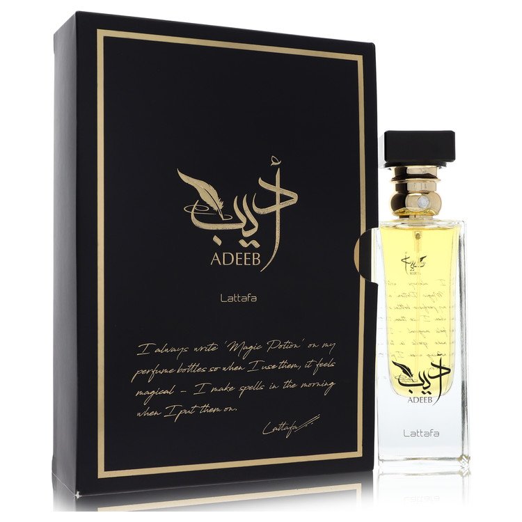Lattafa Adeeb Eau De Parfum Spray (יוניסקס) מאת Lattafa | משלוח חינם לבית ♕ | קומסטיקס ייבוא מקביל