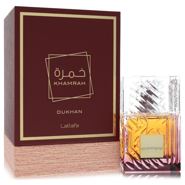 Lattafa Khamrah Dukhan Eau De Parfum Spray (יוניסקס) מאת Lattafa | משלוח חינם לבית ♕ | קומסטיקס ייבוא מקביל