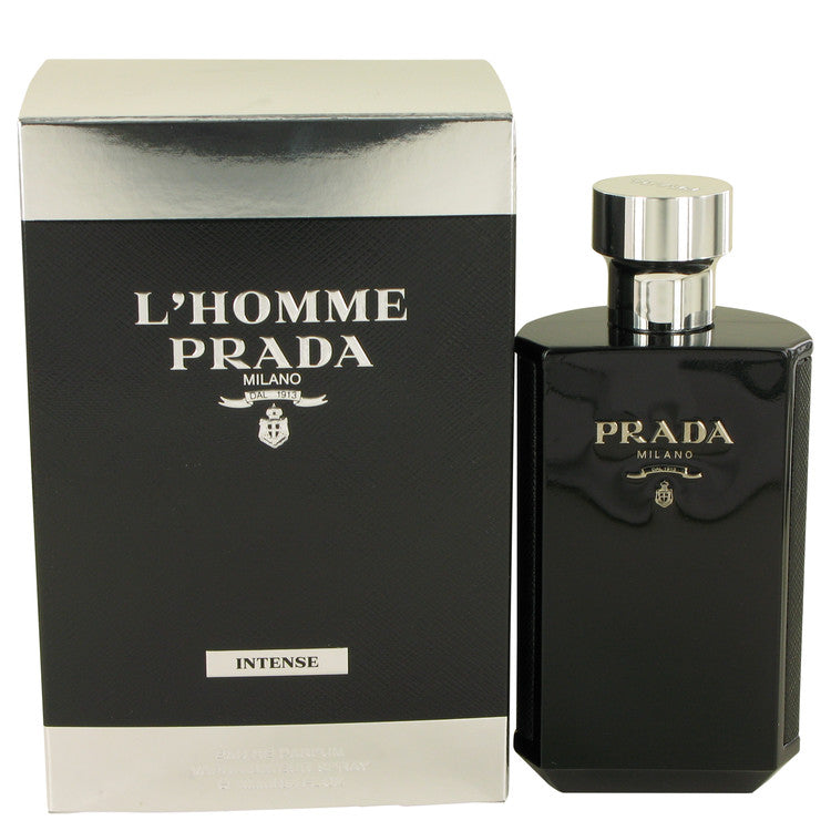 Prada L'homme Intense Eau De Parfum Spray By Prada | משלוח חינם לבית ♕ | קומסטיקס ייבוא מקביל