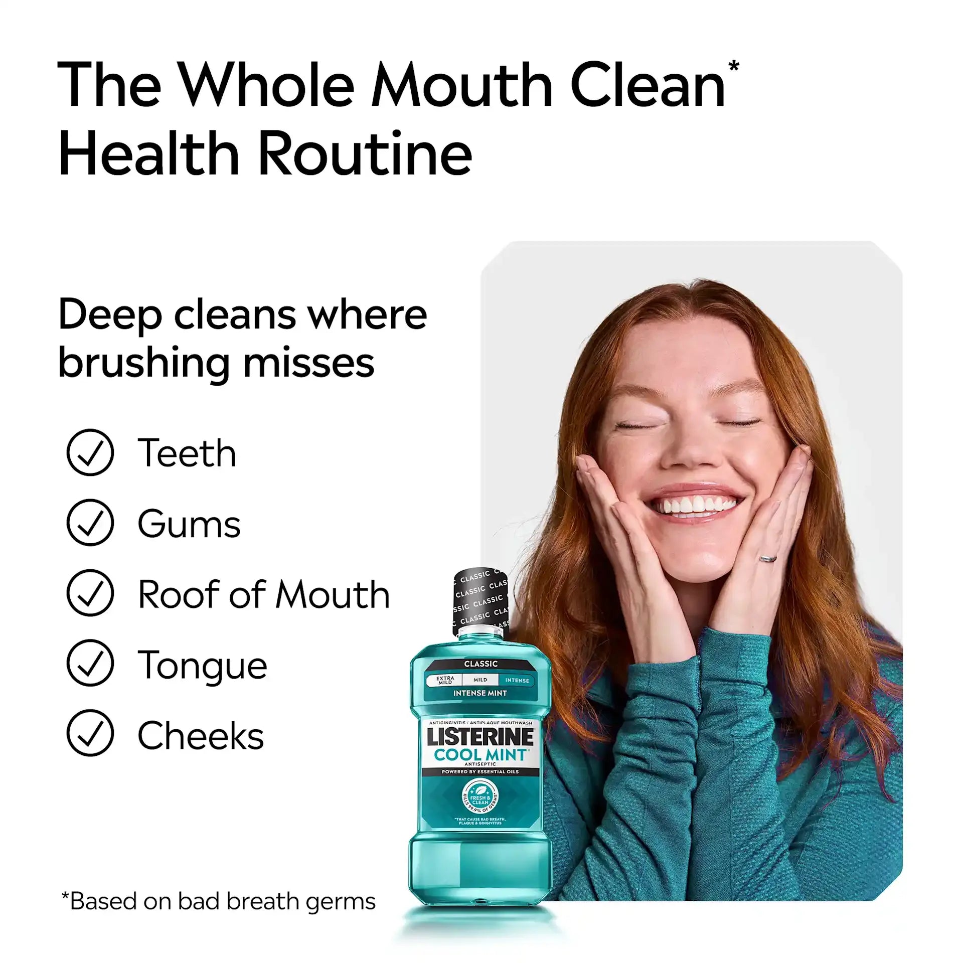 Listerine | ליסטרין - Cool Mint Mild Taste | שטיפת פה ללא אלכוהול בטעם מעודן (500 מ"ל)