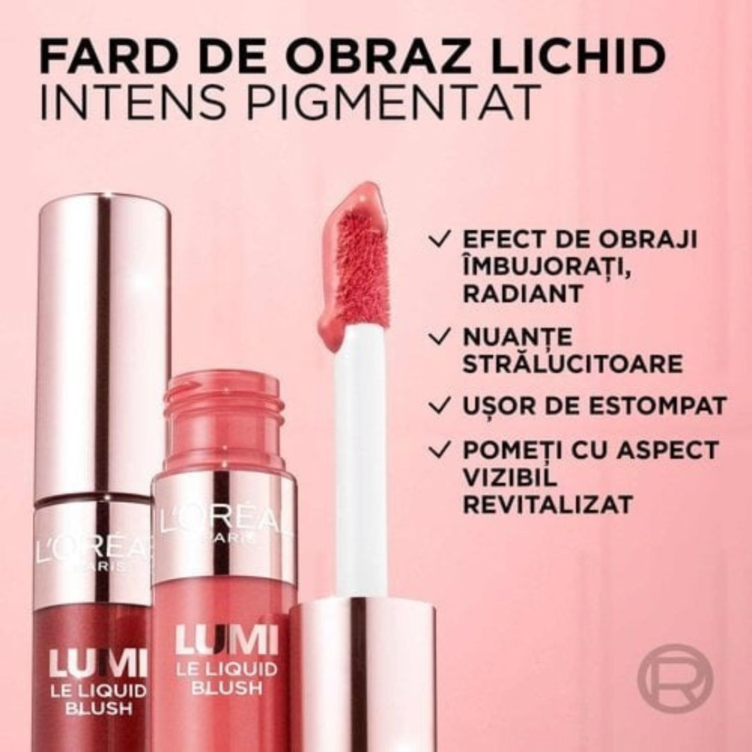 L'Oreal Paris Lumi Liquid Blush – סומק נוזלי למראה זוהר וקורן בגימור טבעי | 10 מ"ל