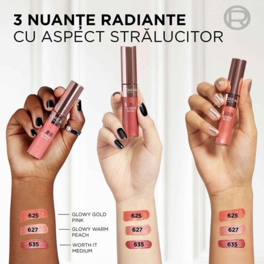 L'Oreal Paris Lumi Liquid Blush – סומק נוזלי למראה זוהר וקורן בגימור טבעי | 10 מ"ל