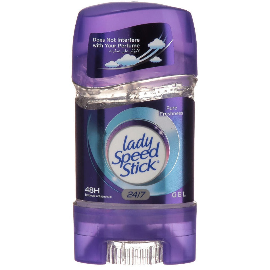 דאודורנט ג'ל ליידי ספיד סטיק פיור פרשנס Lady Speed Stick 24/7 Pure Freshness הגנה 48 שעות 65 גרם