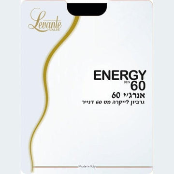 גרביון Levante Energy אנרג'י 60 דנייר אטום למחצה בגימור אלגנטי ותמיכה יומיומית לרגליים תוצרת איטליה