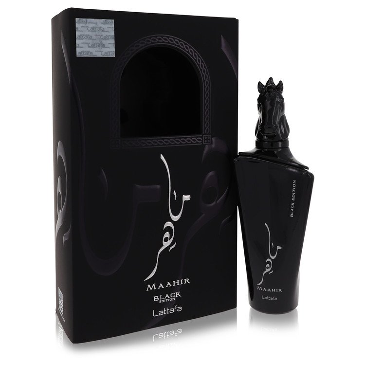 Maahir Black Edition Eau De Parfum Spray (יוניסקס) מאת Lattafa | משלוח חינם לבית ♕ | קומסטיקס ייבוא מקביל