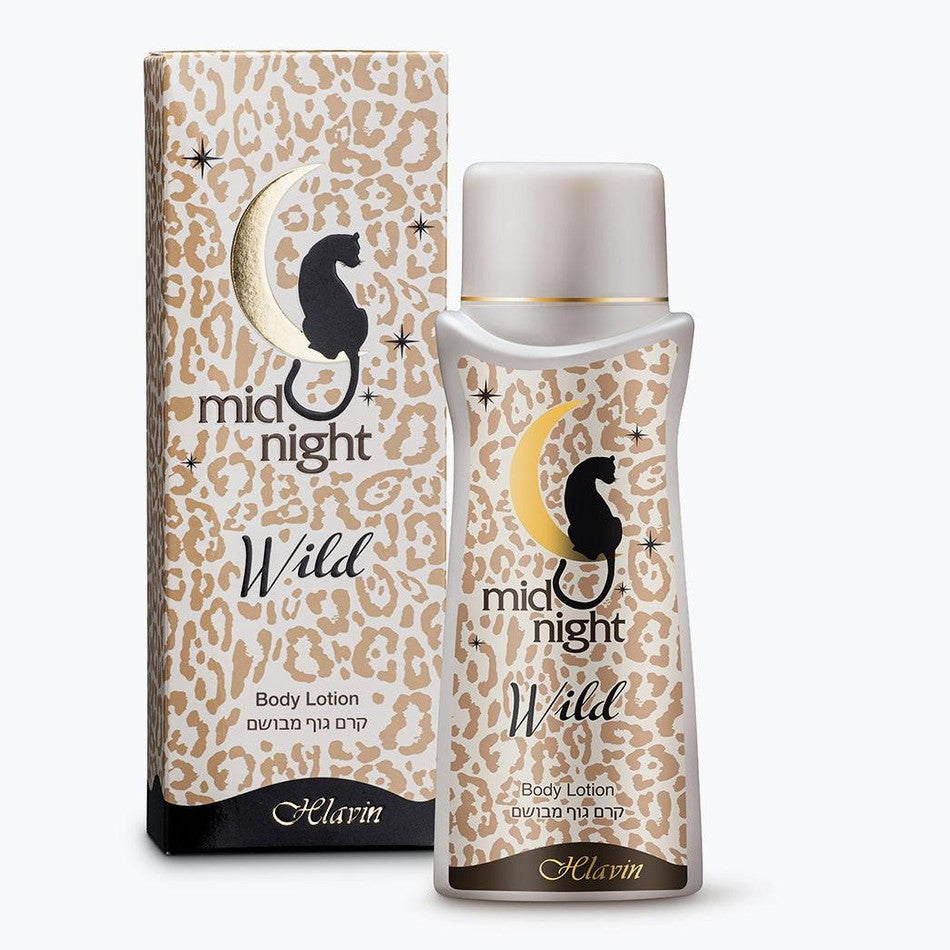 תחליב לחות עשיר ומרגיע לגוף Wild Midnight ווילד מיד נייט מבית Helavin חלאבין בעיצוב חום זהב 275 מ"ל