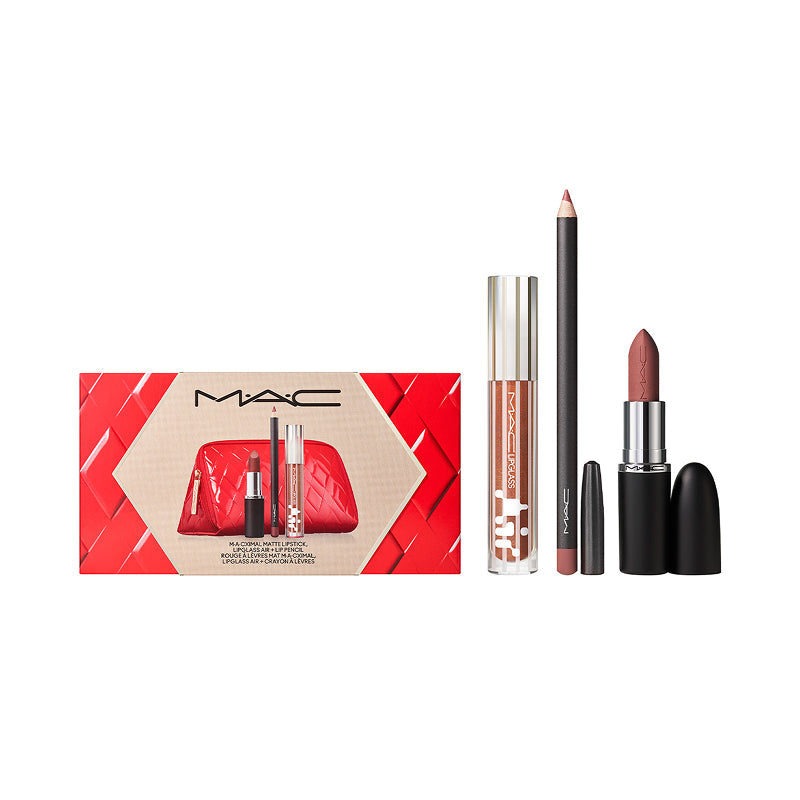 מארז שפתיים משולש M·A·C Trending Tomorrow Lip Trio בגוון Whirl הכולל שפתון, עפרון וגלוס