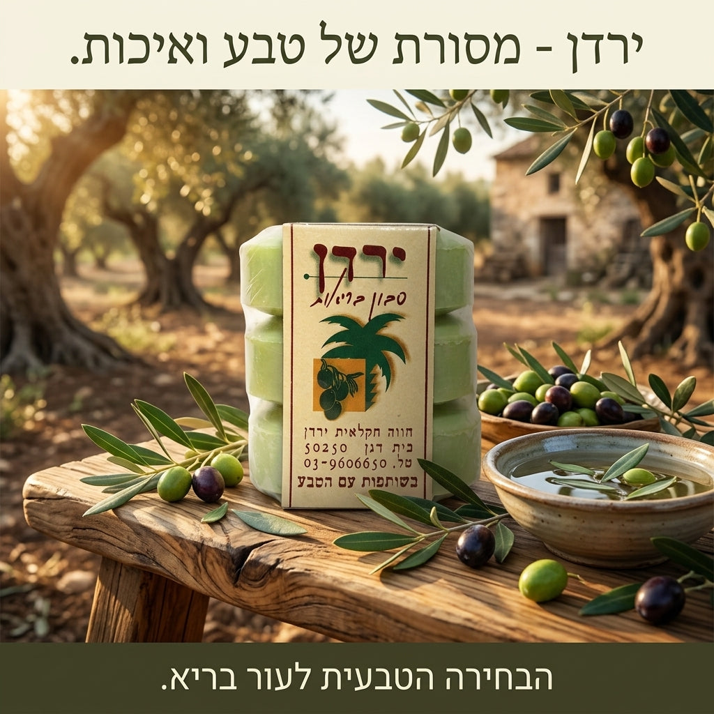ירדן סבון רחצה מוצק טבעי אבוקדו מבית משפחת מלכי YARDEN AVOCADO SOAP | מארז שלישייה יוקרתי להזנה והגנה על העור