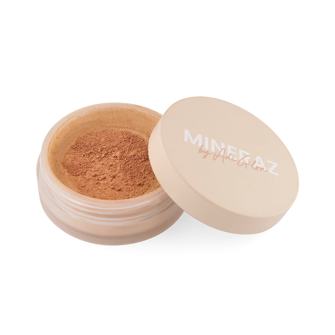 מייקאפ מינרלי בגוון בינוני-כהה חום אדמדם 4 ב-1 של מינרז MINERAZ כיסוי טבעי והגנה מהשמש 30 מ"ל