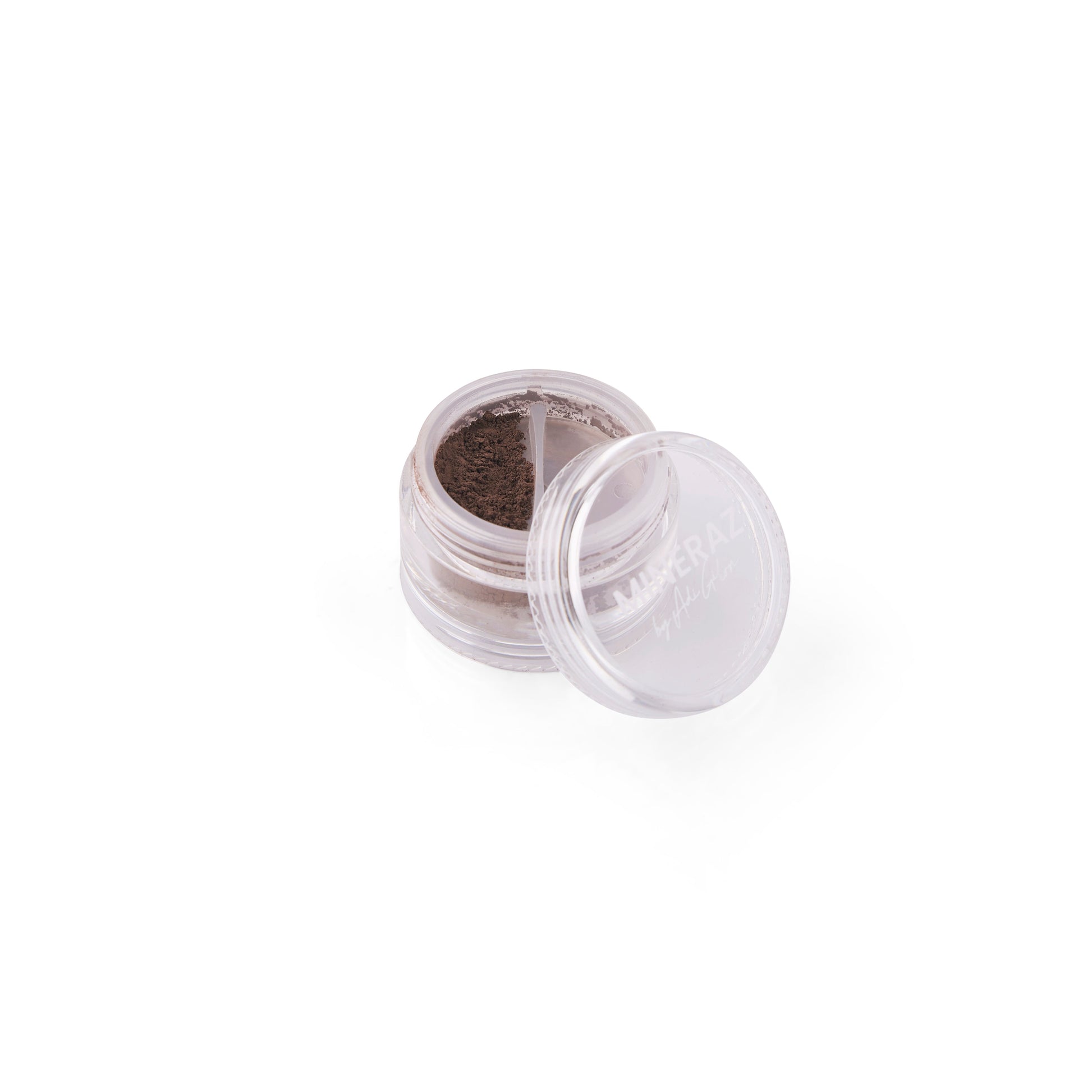 פיגמנט מינרלי חום מטאלי של מינרז MINERAZ לקונטור גבות צללית ותוחם עיניים כשר לשבת