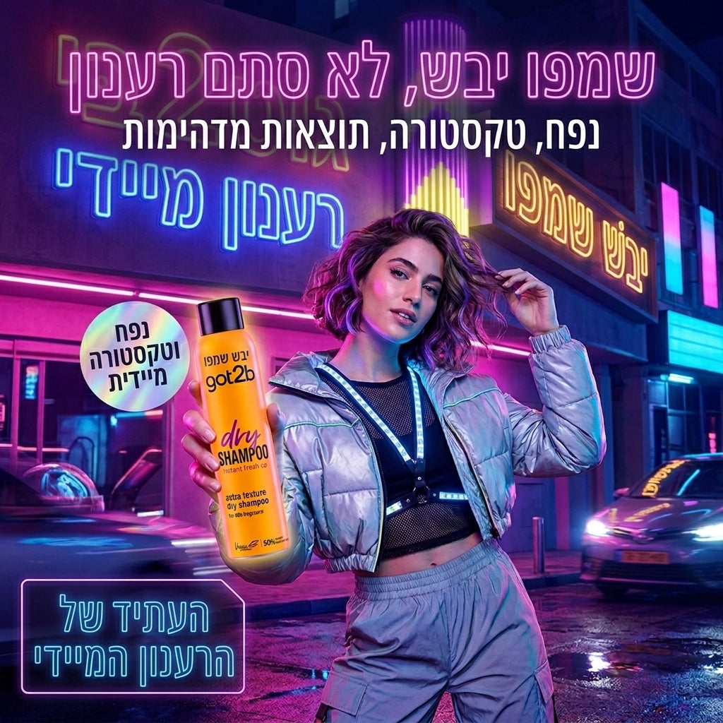 שוורצקופף גוט טו בי שמפו יבש למרקם אחיד ורעננות מוגברת SCHWARZKOPF GOT2B TEXTURE & REFRESH DRY SHAMPOO | פורמולה טבעונית 200 מ"ל