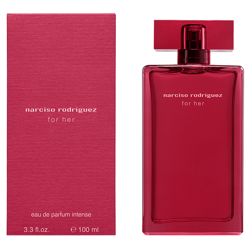 בושם נרסיסו רודריגז פור הר אינטנס או דה פרפיום 100 מ"ל Narciso Rodriguez For Her Intense EDP בקבוק בורדו יוקרתי
