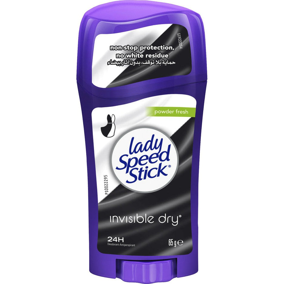 דאודורנט סטיק ליידי ספיד סטיק פאודר פרש Powder Fresh הגנה בלתי נראית 24 שעות 65 גרם