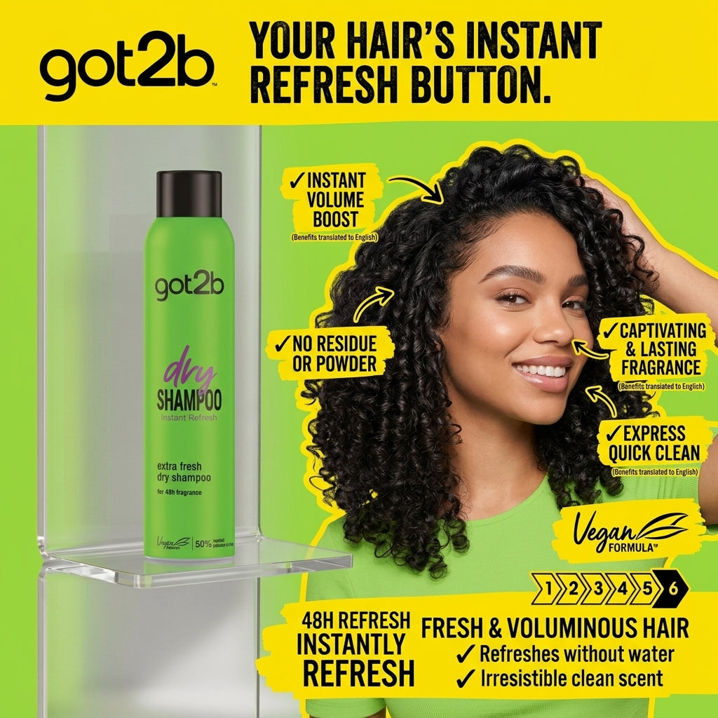 שמפו יבש לרענון השיער גוט טו בי got2b Fresh It Up Dry Shampoo – 200ml