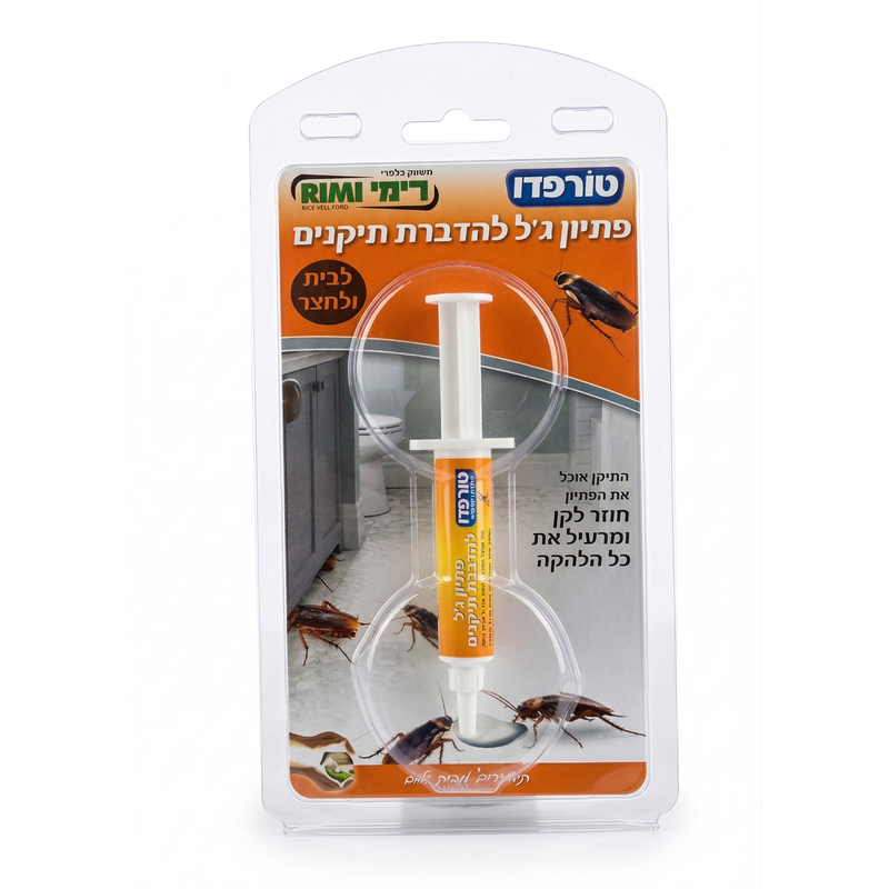 Torpedo | טורפדו - Cockroach Bait Gel | פתיון ג'ל עוצמתי להדברת כל סוגי התיקנים