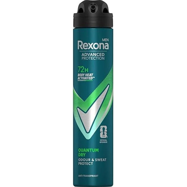 Rexona Men | רקסונה מן - Quantum Dry | דאודורנט ספריי להגנה עוצמתית עד 72 שעות (150 מ"ל)