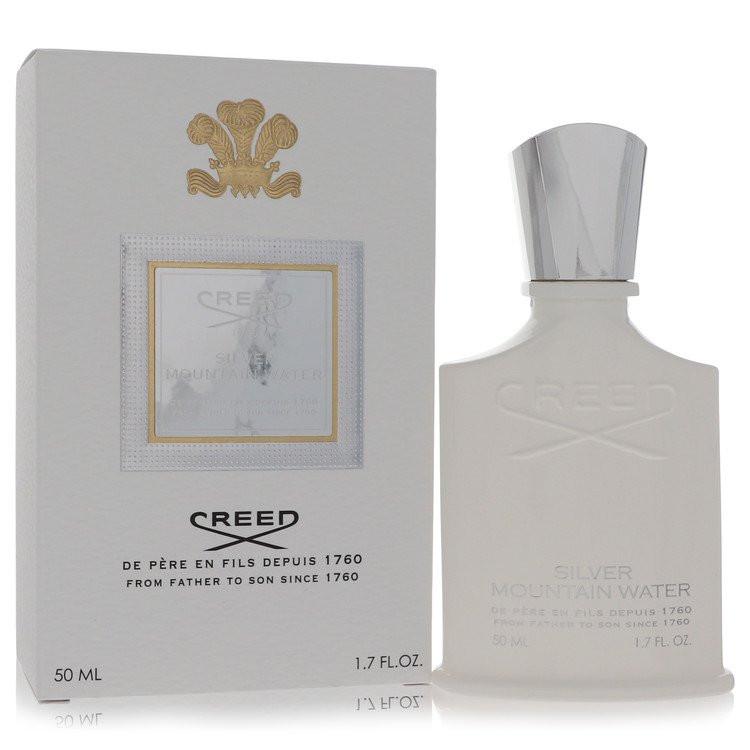 בושם יוקרתי ואצילי יוניסקס Creed Silver Mountain Water Eau de Parfum בבקבוק הלבן האיקוני וניחוח ארומטי-ירוק רענן המשלב תה ירוק ודומדמניות