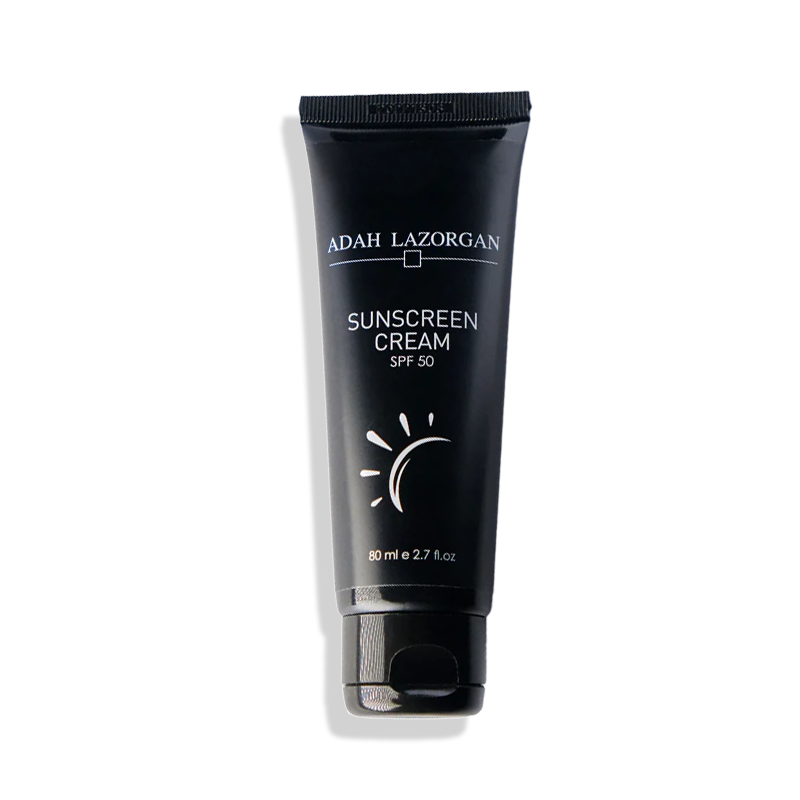 קרם לחות עדין וריחני של עדה לזורגן עם הגנה SPF 50, מועשר באומגה 3 ו-6 להזנה והגנה מקסימלית על עור הפנים