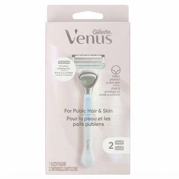 Gillette Venus | ג'ילט ונוס - סכין גילוח להגנה על אזור המפשעה והעור (ידית + סכין)