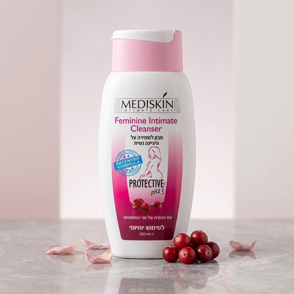 Mediskin Protective | מדיסקין פרוטקטיב - שטיפה אינטימית טיפולית מאוזנת להגנה יומיומית מוגברת (300 מ"ל)