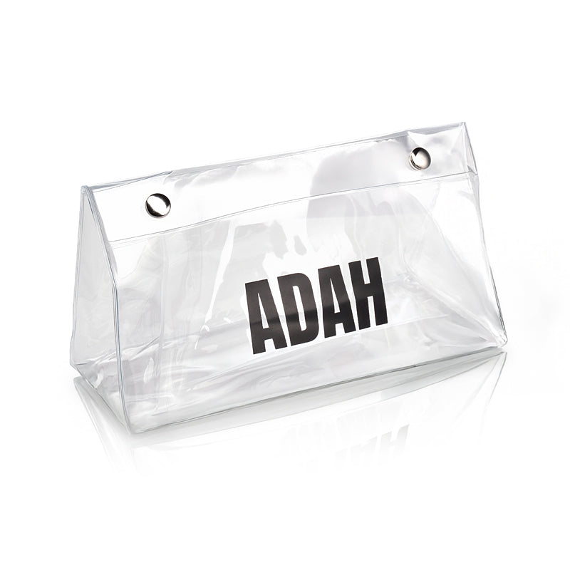 CLEAR MAKEUP POUCH - נרתיק איפור שקוף וקומפקטי לנסיעות וארגון | עדה לזורגן