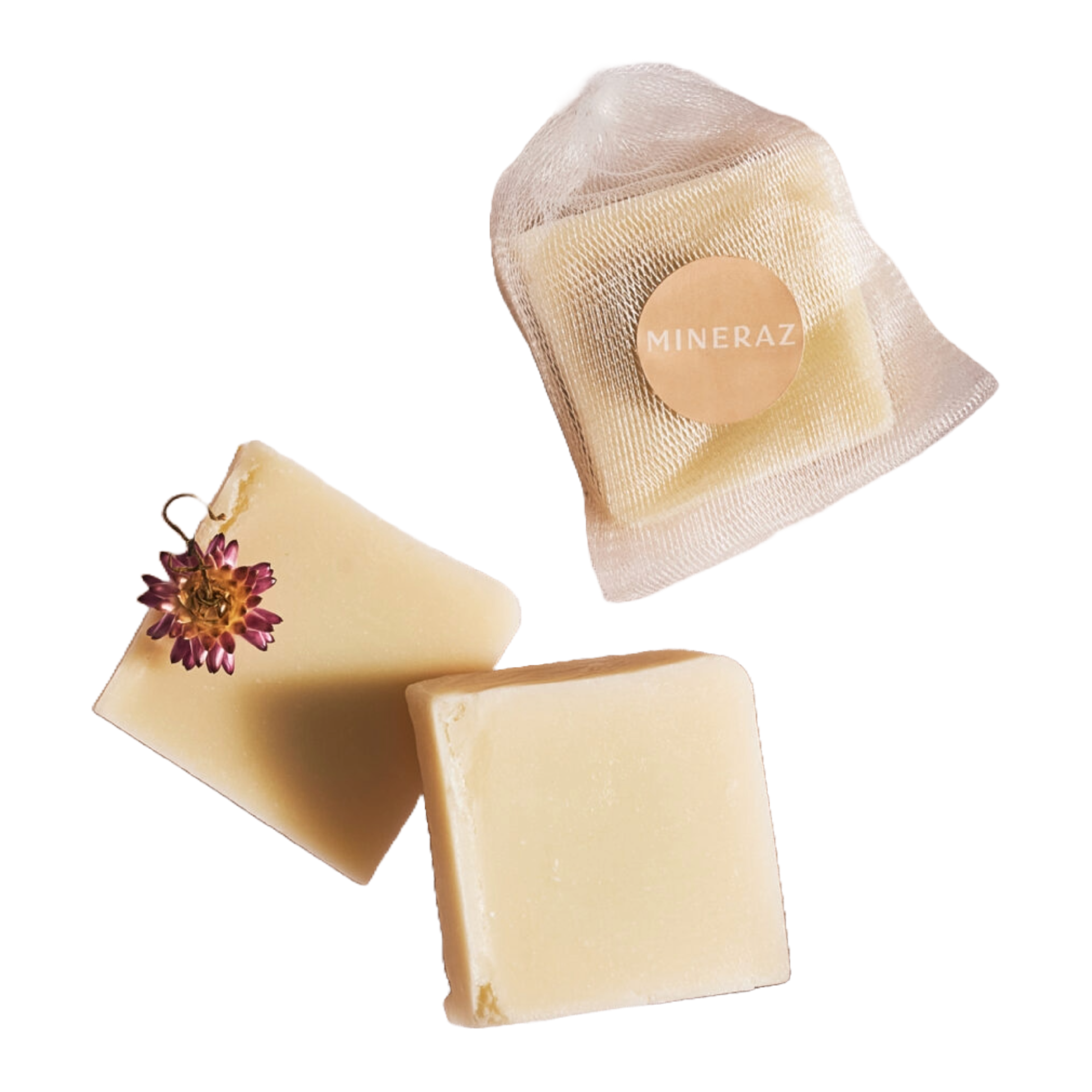 מארז שלישיית סבוני אבץ טבעיים של מינרז MINERAZ לחיטוי ניקוי עמוק והסרת איפור