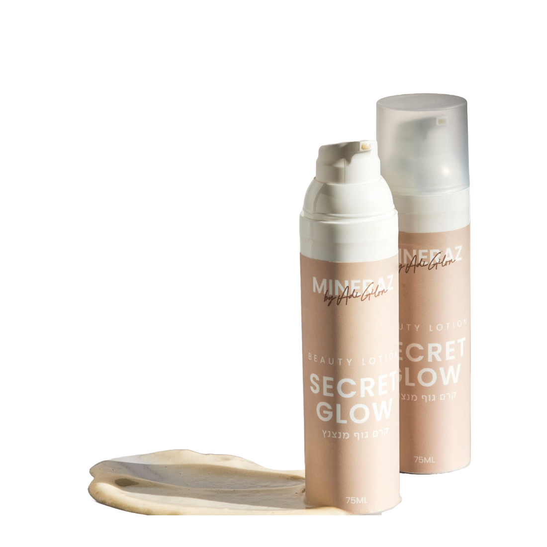 מארז זוג קרם לחות והזנה טבעי Secret Glow של מינרז MINERAZ למראה זוהר עם אלוורה אורגנית