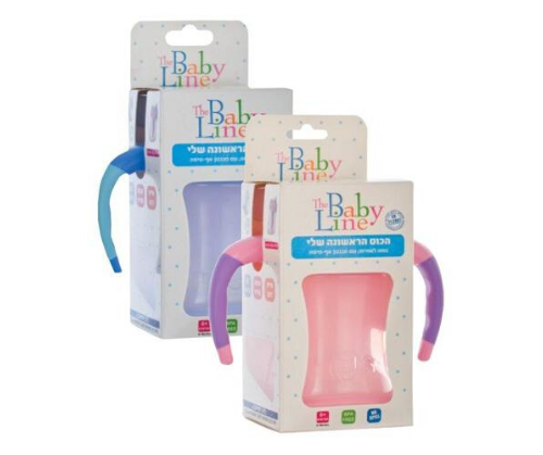 כוס שתייה Baby Line Churi - פיה רכה, ללא נזילות, 6+ חודשים