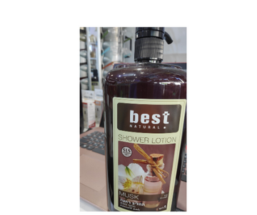 BEST תחליב רחצה בניחוח מאסק עם ויטמינים E,C - 1 ליטר