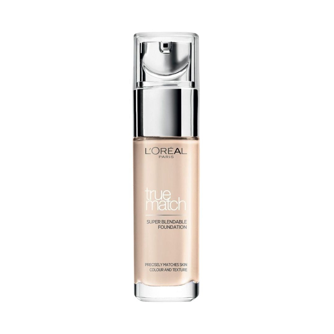 L'Oreal Paris True Match Foundation – מייקאפ למראה טבעי והתאמה מושלמת לגוון העור | 30 מ"ל
