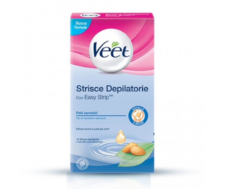 רצועות שעווה להסרת שיער VEET 16 יחידות לעור רגיש