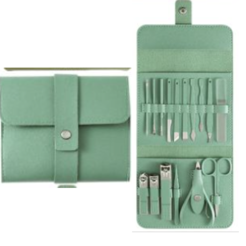 סט טיפוח ציפורניים נייד 16 כלים - קוסמטיקה מקצועית