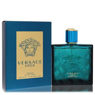בושם Versace Eros Parfum לגבר - ריכוז פרפיום יוקרתי המשלב רעננות מנטה קריסטלית, לימון איטלקי ווניל עמוק בבקבוק טורקיז אייקוני המקרין עוצמה מיתולוגית וסטייל מילאנזי.