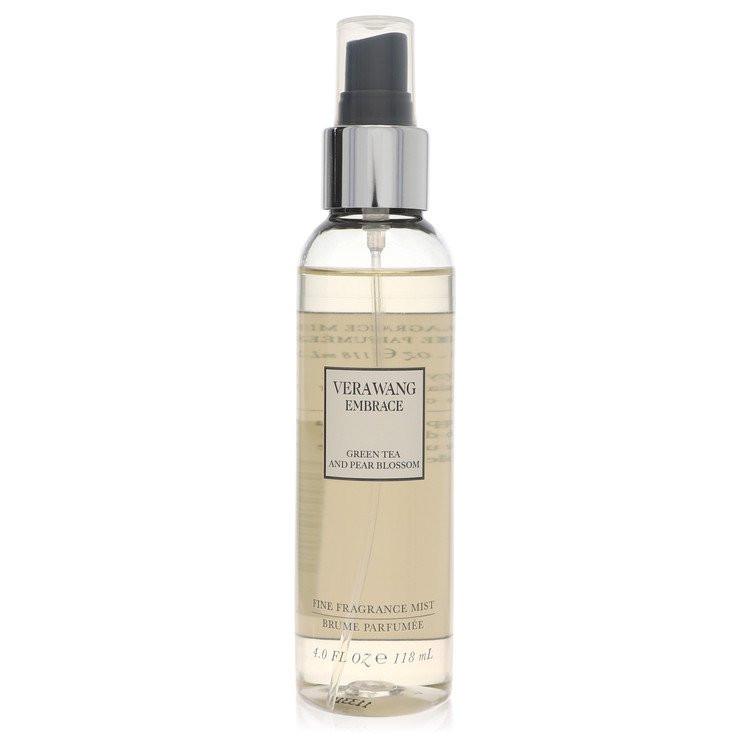 ספריי גוף Vera Wang Embrace Green Tea and Pear Blossom לאישה - ניחוח Fragrance Mist יוקרתי המשלב תה ירוק מרענן, פרחי אגס ומושק בבקבוק ירוק עדין המקרין שלווה וסטייל ניו-יורקי.