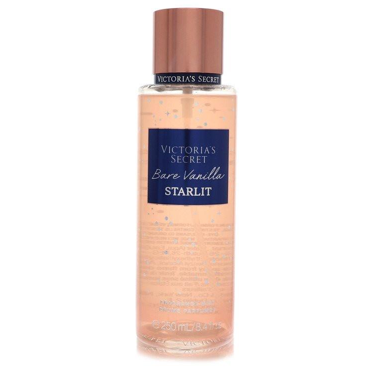 מיסט גוף Victoria's Secret Bare Vanilla Starlit לאישה - ניחוח וניל עמוק המשלב ענבר לילי בבקבוק בעיצוב נוצץ המקרין חמימות אבסולוטית וסטייל מודרני.