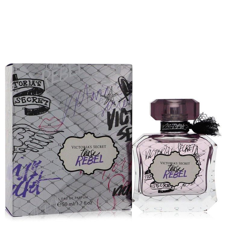 בושם Victoria's Secret Tease Rebel לאישה - אדל פרפיום יוקרתי המשלב עור לבן וסיגליות פראיות בבקבוק סגול מעושן המקרין מרדנות מתוחכמת וביטחון עצמי מודרני.