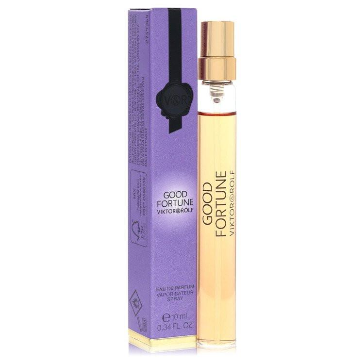 בושם Viktor&Rolf Good Fortune לאישה בגרסת מיני ספרי - אדל פרפיום יוקרתי המשלב שומר, יסמין ווניל בבורבון בבקבוק מעוצב וקומפקטי לנשיאה בתיק וביטחון עצמי אבסולוטי.